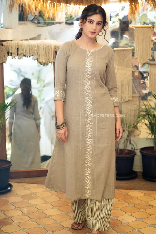 Elegant cotton embroidered kurta