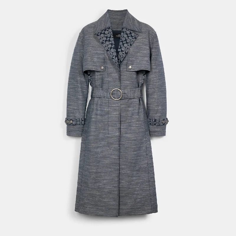 COACH Signature Chambray Trench